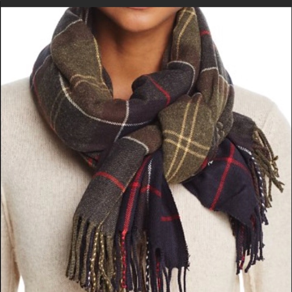 Barbour Merino wool & cashmere scarf